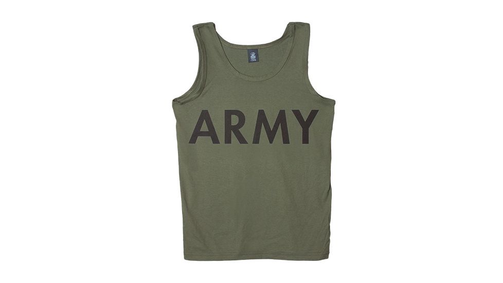 Fox Outdoor Military Branch Imprinted Tank Top, Army - Olive Drab, 3XL, 64-681 XXXL