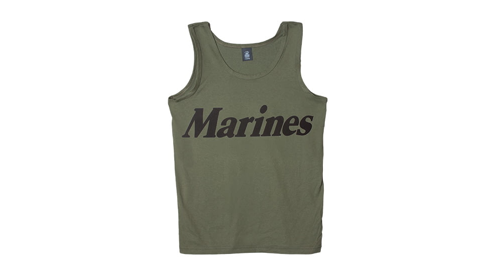 Fox Outdoor Military Branch Imprinted Tank Top, Marines - Olive Drab, 3XL, 64-691 XXXL