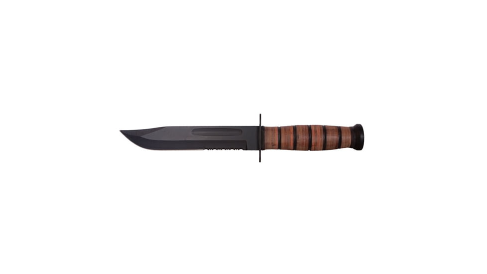 Fox Outdoor Military Fighting Knife, Serrated Blade, 15-146