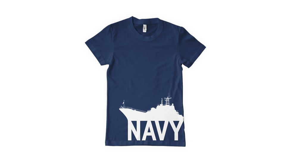 Fox Outdoor Navy One-Sided Imprinted T-Shirt, Navy Ship / Navy, Large 63-511 L
