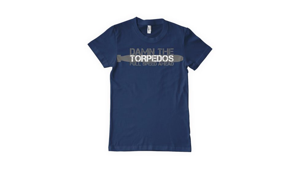Fox Outdoor Navy One-Sided Imprinted T-Shirt, Silent And Deadly / Navy, Small 63-571 S