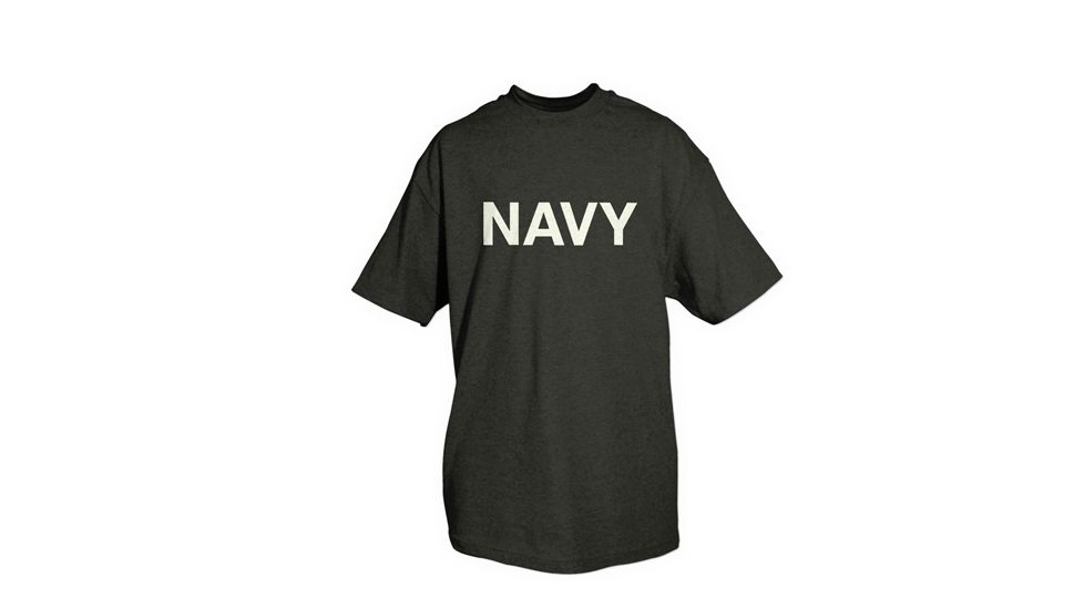 Fox Outdoor Navy One-Sided Imprinted T-Shirt, Navy / Black, Large, 64-597 L