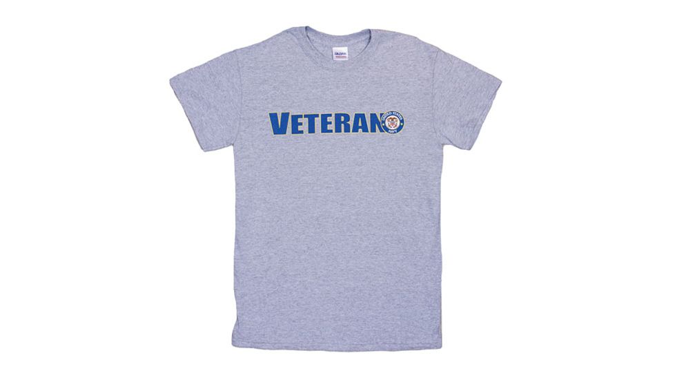 Fox Outdoor Navy One-Sided Imprinted T-Shirt, Veteran US Navy / Heather Grey, Large, 63-487 L