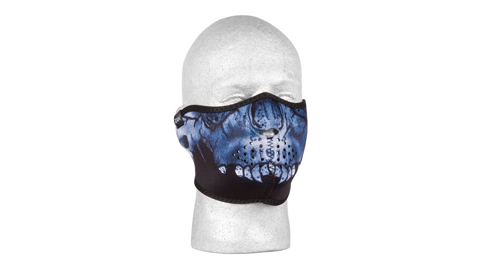 Fox Outdoor Neoprene Thermal Half Mask, Midnight Skull 72-6612