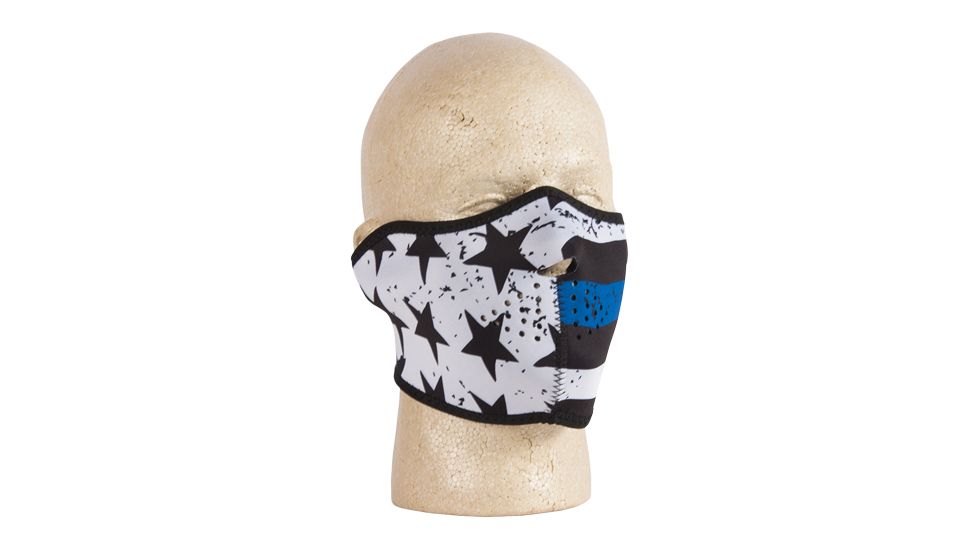 Fox Outdoor Neoprene Thermal Half Mask - Police Thin Blue Line 72-64822