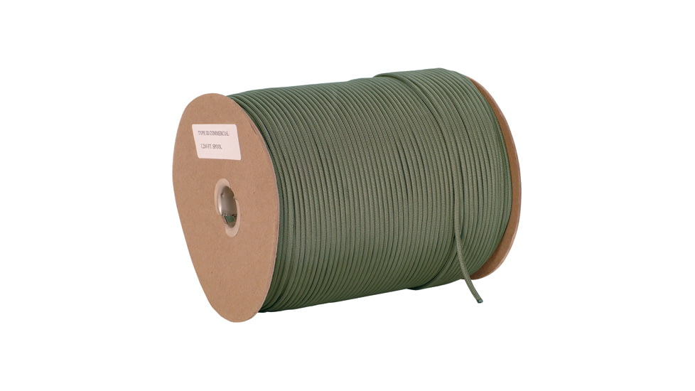 Fox Outdoor Nylon Type III Commercial Paracord, Olive Drab, 1200ft, 82-40