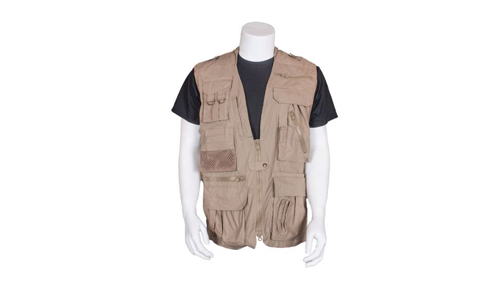Fox Outdoor Photo Journalists Vest, Khaki, Small, 65-45 S