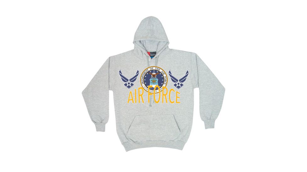 Fox Outdoor Pullover Hoodie Sweatshirt, Air Force Seal - Grey, Large, 64-8715 L