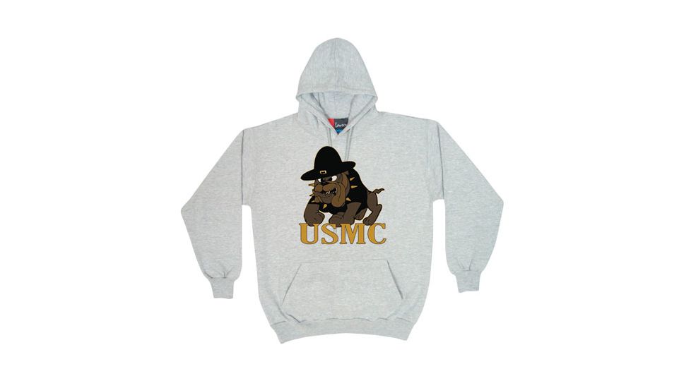 Fox Outdoor Pullover Hoodie Sweatshirt, Marines Bulldog - Grey, 3XL, 64-8517 XXXL