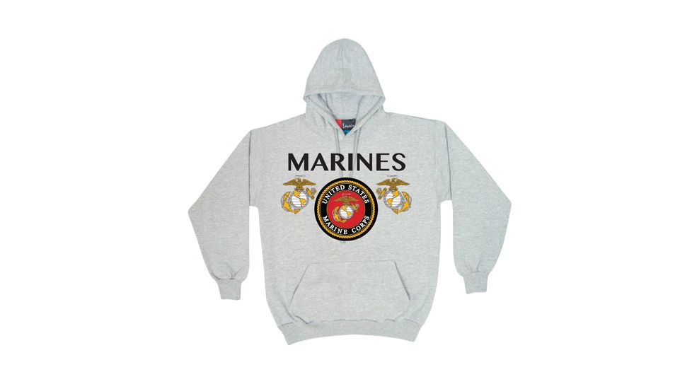 Fox Outdoor Pullover Hoodie Sweatshirt, Marines Seal - Grey, Medium, 64-8551 M