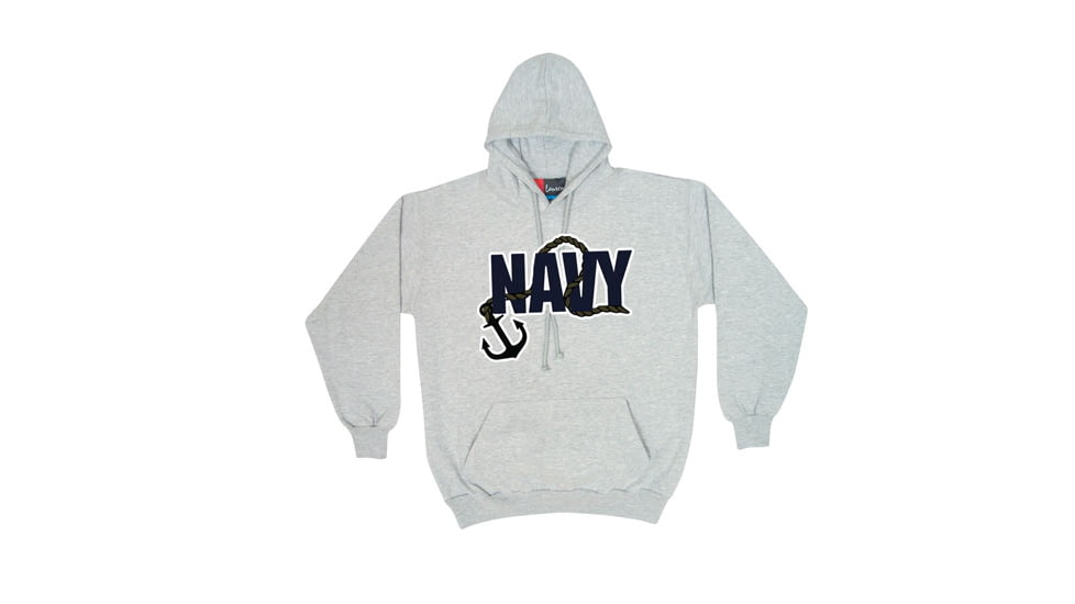 Fox Outdoor Pullover Hoodie Sweatshirt, Navy Anchor- Grey, Large, 64-8617 L