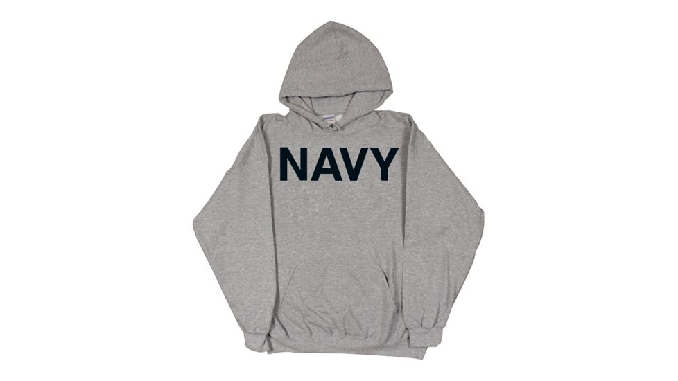 Fox Outdoor Pullover Hoodie Sweatshirt, Navy - Heather Grey, Large, 64-861 L