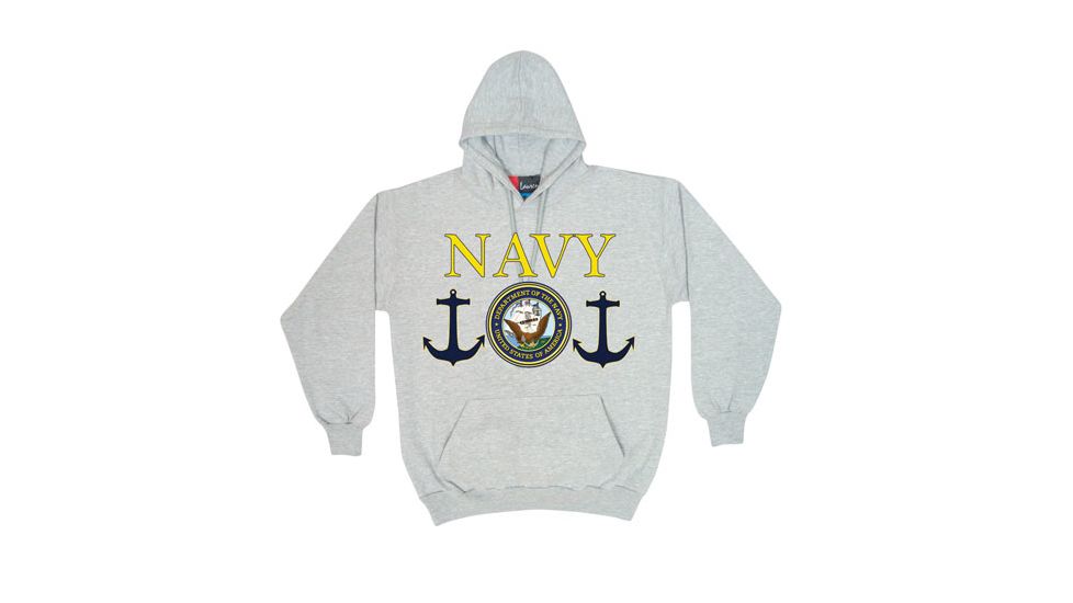 Fox Outdoor Pullover Hoodie Sweatshirt, Navy Seal - Grey, Large, 64-8616 L