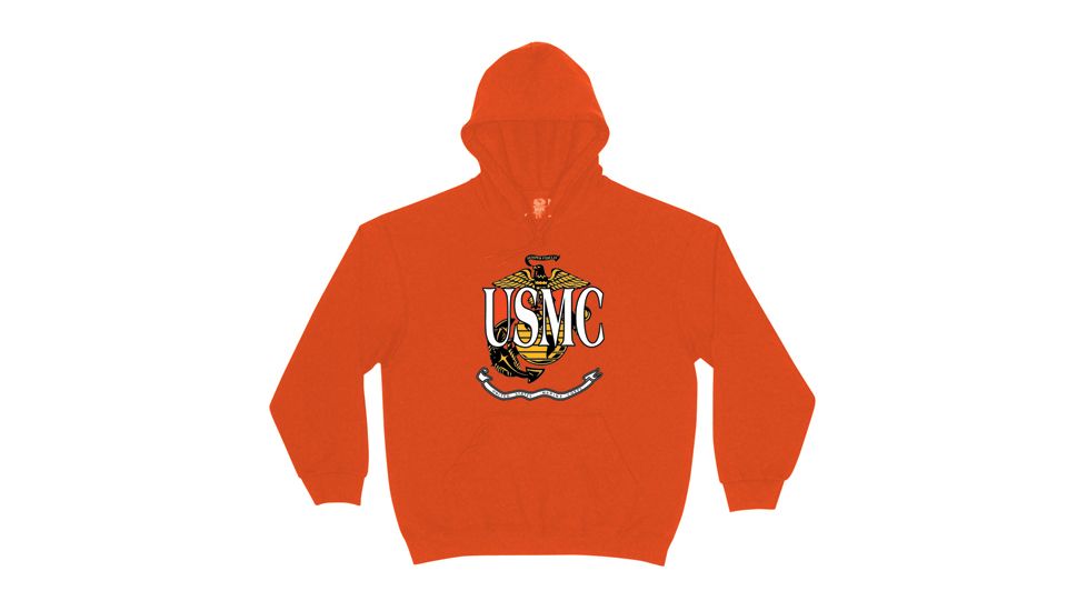 Fox Outdoor Pullover Hoodie Sweatshirt, USMC w/Logo - Red, Large, 64-853 L