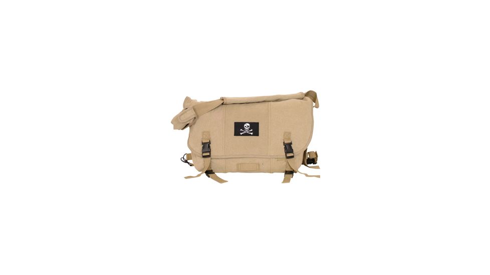 Fox Outdoor Retro Courier Shoulder Bag, Khaki, Jolly Roger 099598430870
