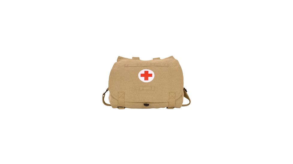 Fox Outdoor Retro Hungarian Shoulder Bag, Khaki, Red Cross 099598432652
