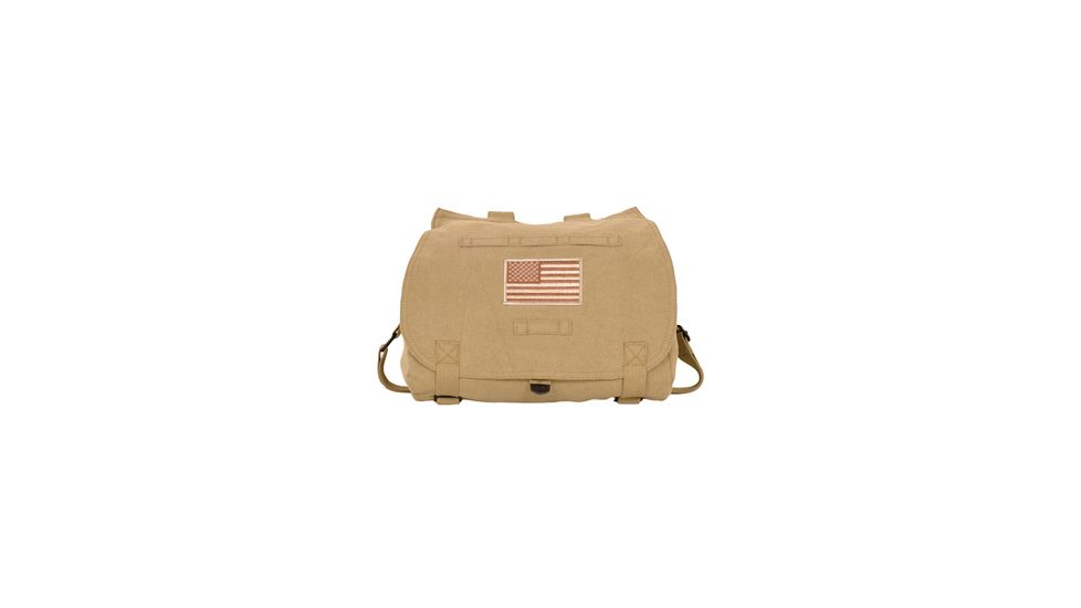 Fox Outdoor Retro Hungarian Shoulder Bag, Khaki, USA Flag 099598430962