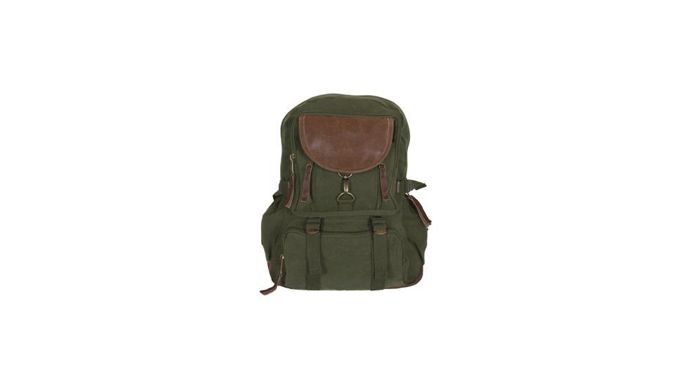 Fox Outdoor Retro Parisian City Daypack, Olive Drab 099598435509