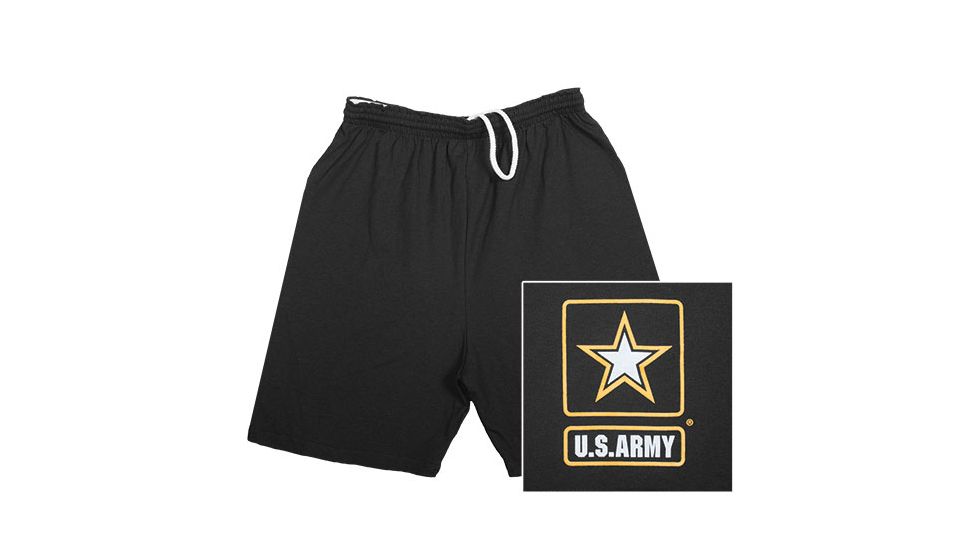 Fox Outdoor Running Shorts - Men's, Medium, Regular Inseam, Army Star - Black, 64-7925 M