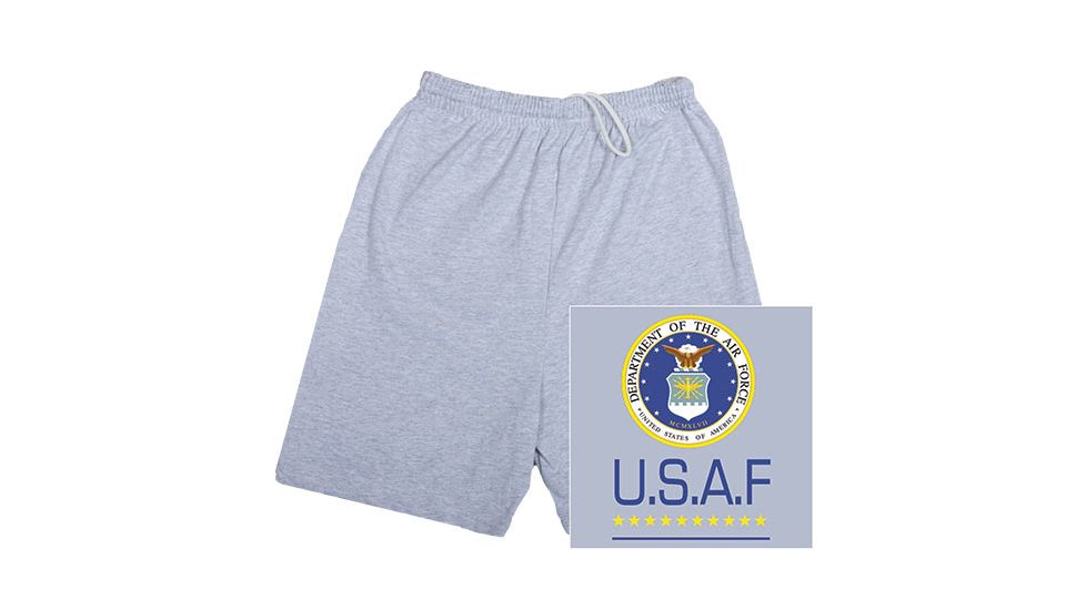 Fox Outdoor Running Shorts - Men's, 3XL, Regular Inseam, U.S.A.F. Logo / Ash, 64-7993 XXXL