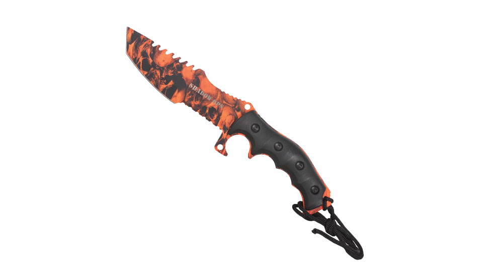 Fox Outdoor Shadow OPS Tactical Knife, Orange Camo, 15-302