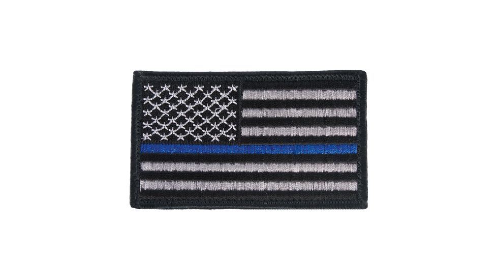 Fox Outdoor States Patches, USA Flag/Thin Blue Line, 84P-482
