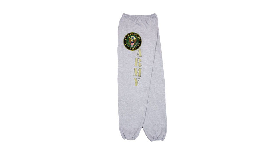 Fox Outdoor Sweatpants, Army Logo - Grey, Large, 64-752 L