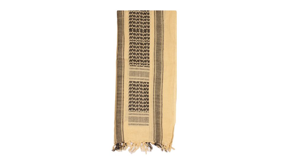 Fox Outdoor Tactical Shemagh, Tan/Black 79-113X