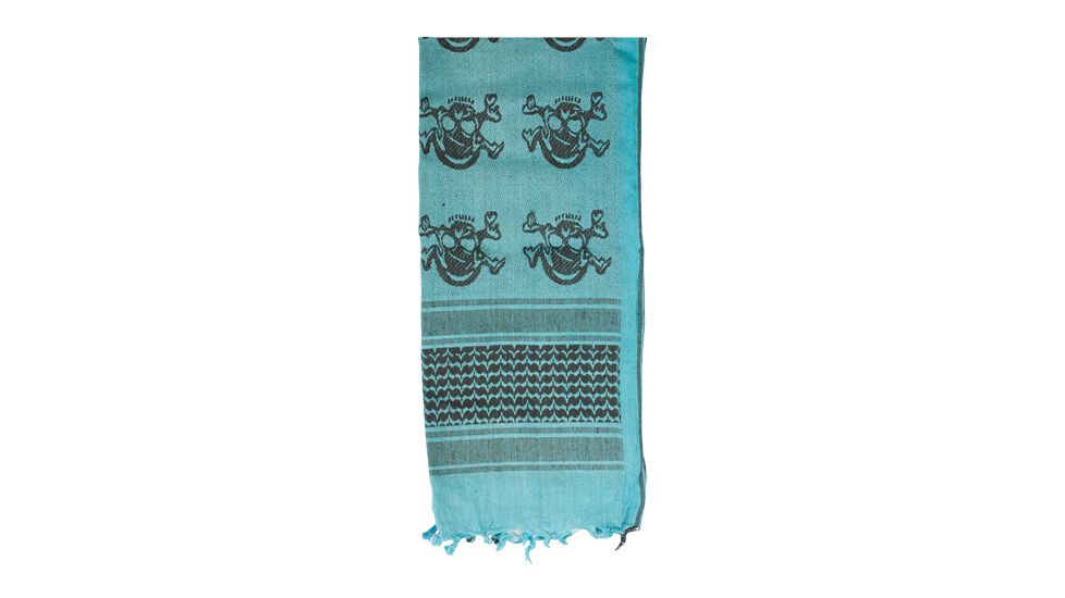 Fox Outdoor Tactical Shemagh - Teal Blue/Skulls 79-152