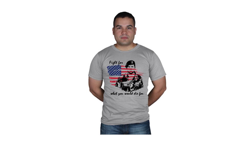 Fox Outdoor Themed One-Sided Imprinted T-Shirts, Pride / Heather Grey, 3XL, 64-4061 XXXL