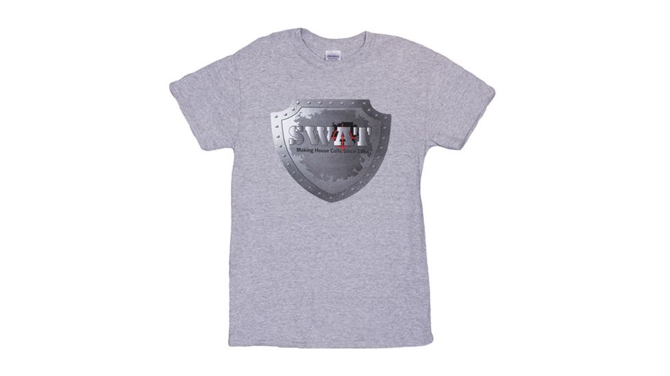 Fox Outdoor Themed One-Sided Imprinted T-Shirts, SWAT / Heather Grey, Large, 63-616 L