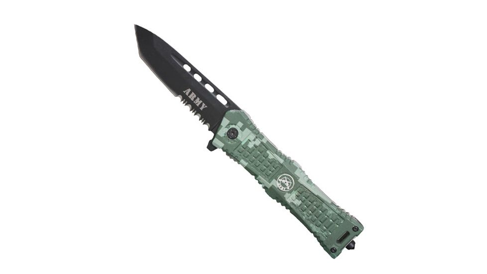 Fox Outdoor Trigger Assisted Tanto Knife, ., 15-1530