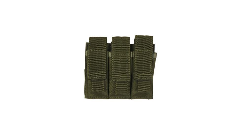Fox Outdoor Triple Pistol Mag Pouch, Olive Drab 099598575304