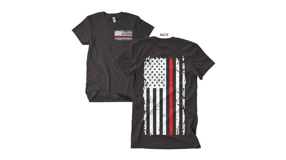 Fox Outdoor Two-Sided Imprinted T-Shirt, Vintage Red Line / Black, Large 63-4831 L
