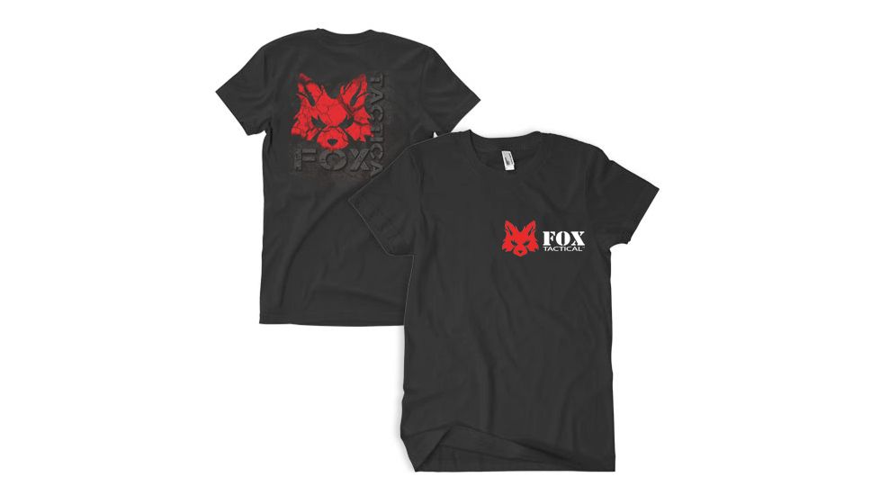 Fox Outdoor Two-Sided Imprinted T-Shirt, Fox Tactical Vintage - Black, Large, 63-492 L