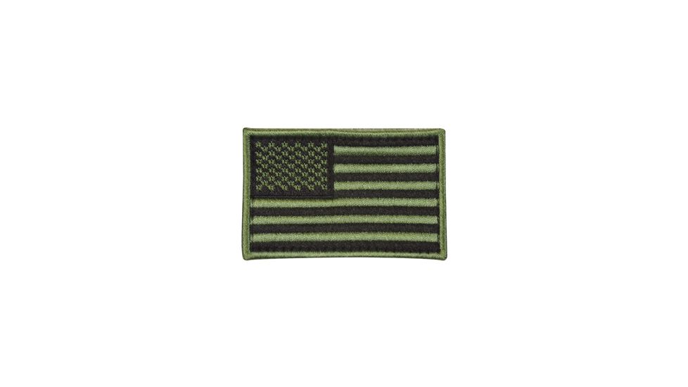Fox Outdoor USA Flag Patch, Foliage Green - Left Face 099598848873