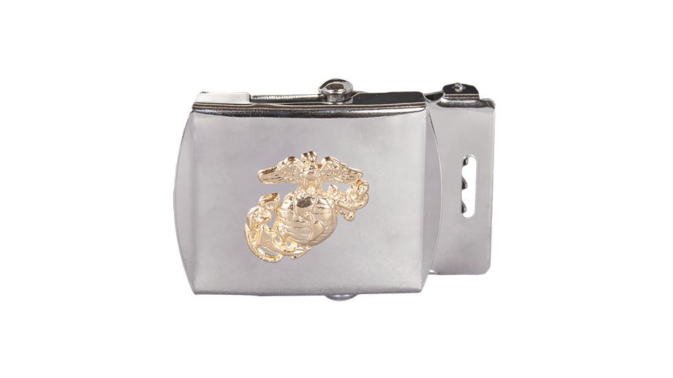 Fox Outdoor USMC Belt Buckle, Nickel Roller, 44-072