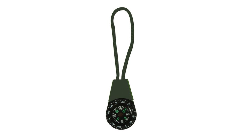 Fox Outdoor Zipper Pull Compass, Olive Drab, 39-180