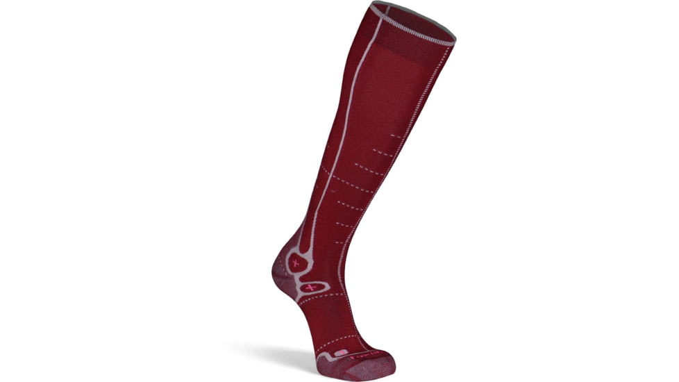 Fox River Bootfitter Elite Ultra-Lightweight Over-the-Calf Ski and Snowboard Sock - Womens, Maroon, Small, 199563