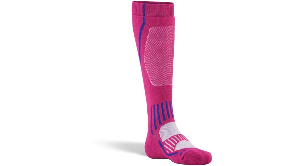 Fox River Boreal Medium Weight Over-the-Calf Ski and Snowboard Sock - Kids, Fuchsia, Large, 166202