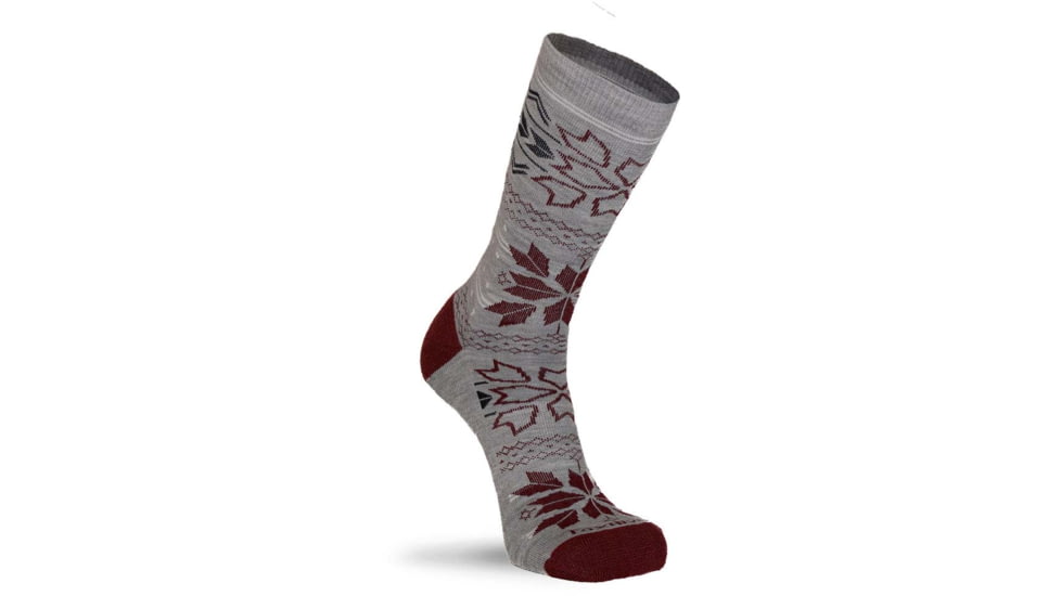Fox River Fair Isle Medium Weight Crew Hiking Sock - Mens, Grey, Extra Large, 187189