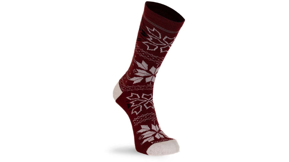 Fox River Fair Isle Medium Weight Crew Hiking Sock - Mens, Red, Small, 112215