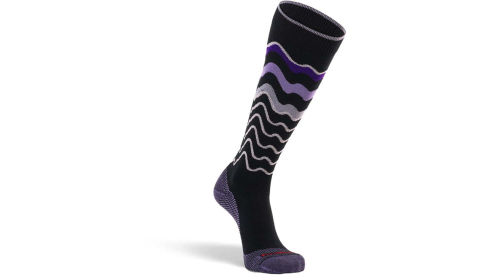 Fox River Freerider Ultra-Lightweight Over-the-Calf Ski and Snowboard Sock - Womens, Black, Medium, 153217