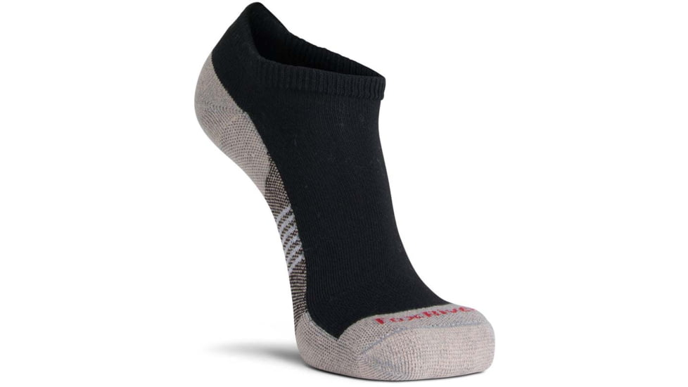 Fox River Her Diabetic Plus Lightweight Ankle Sock - Womens, Black/Grey, Medium, 176646