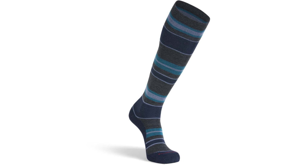 Fox River Lift Lightweight Over-The-Calf Ski and Snowboard Sock - Mens, Charcoal/Navy, Large, 132943