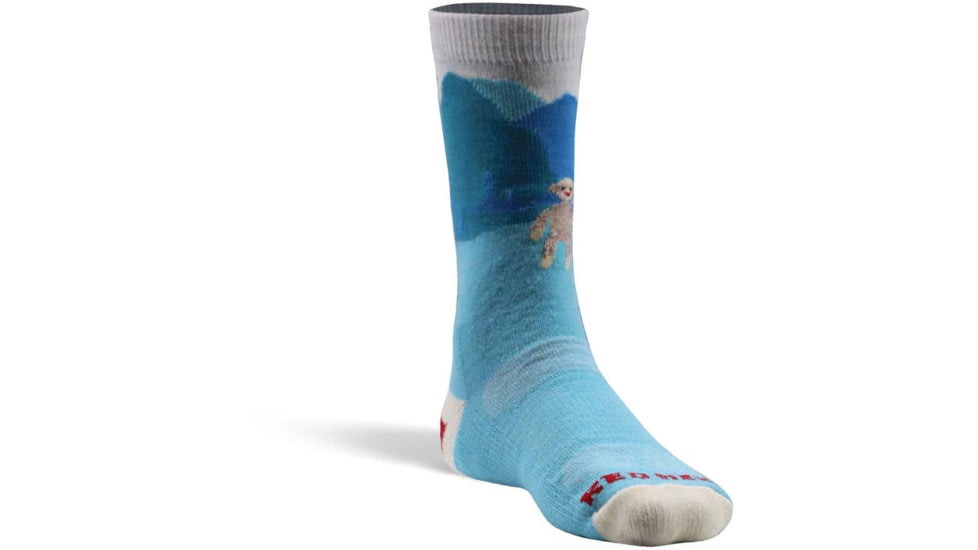 Fox River Monkey Business Lightweight Crew Hiking Sock -Kids, Capri Blue, Medium, 109969