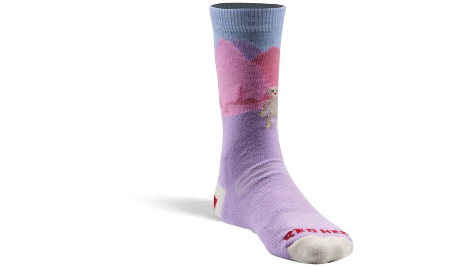 Fox River Monkey Business Lightweight Crew Hiking Sock -Kids, Lavender, Medium, 170717