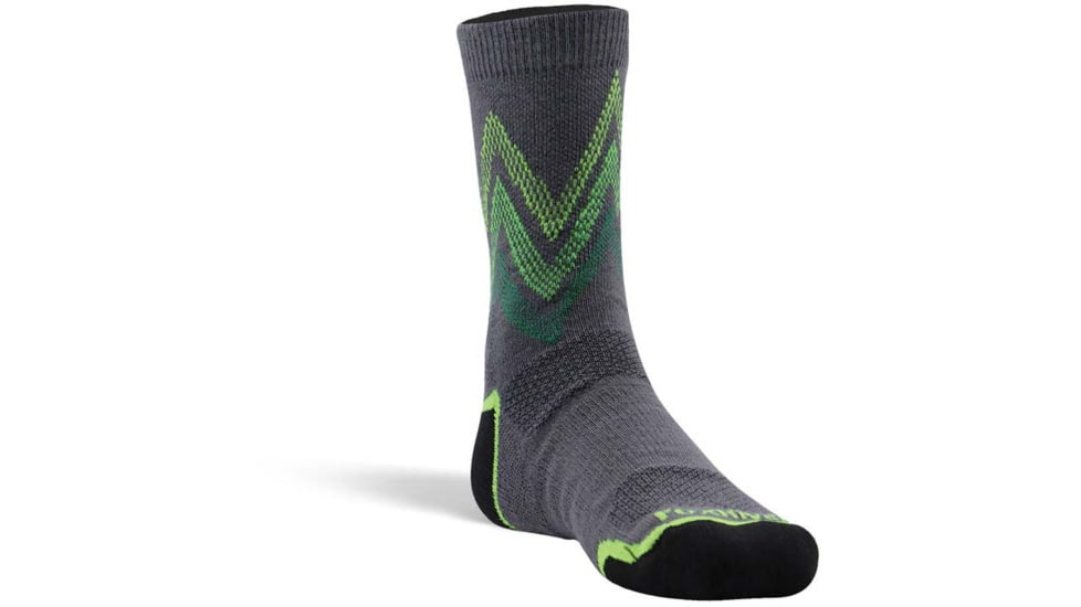 Fox River Mountain Hiker Lightweight Crew Hiking Sock - Kids, Grey, Small, 127820