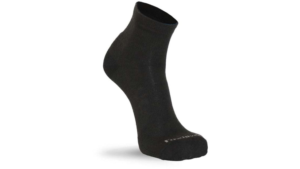 Fox River Organic Cotton Medium Weight Quarter Crew Everyday Sock - Mens, Black, Extra Large, 109176
