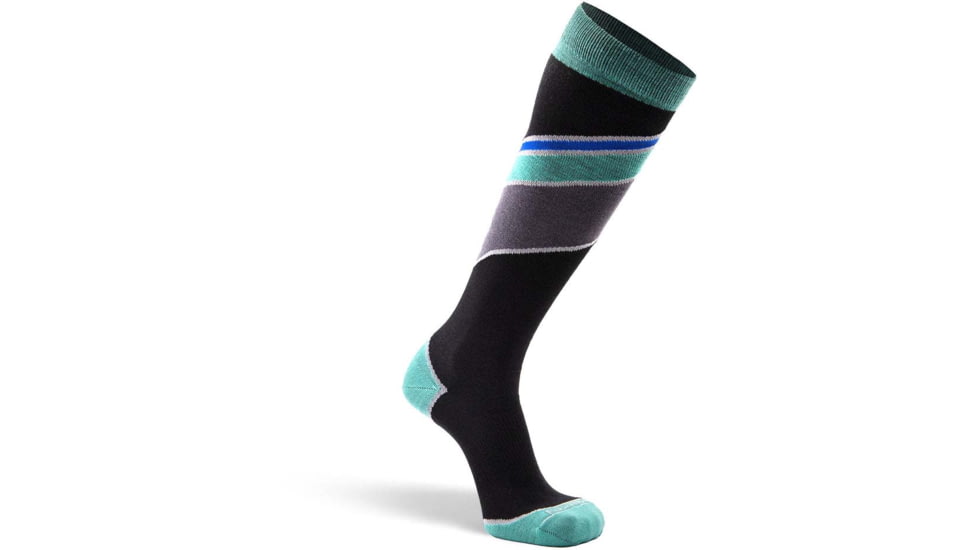 Fox River Peakheat Bomber Ultra-Lightweight Over-the-Calf Ski and Snowboard Sock - Mens, Turquoise, Large, 196237